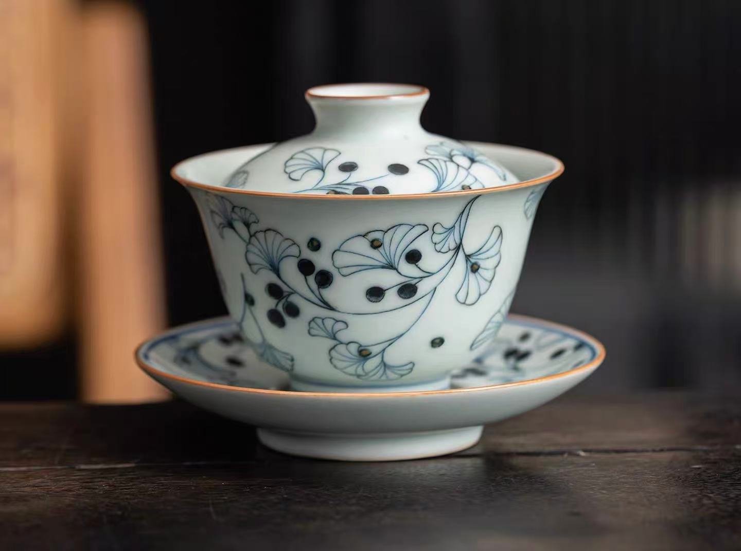 Blue and White Porcelain Gaiwan – Traditional Motif Series