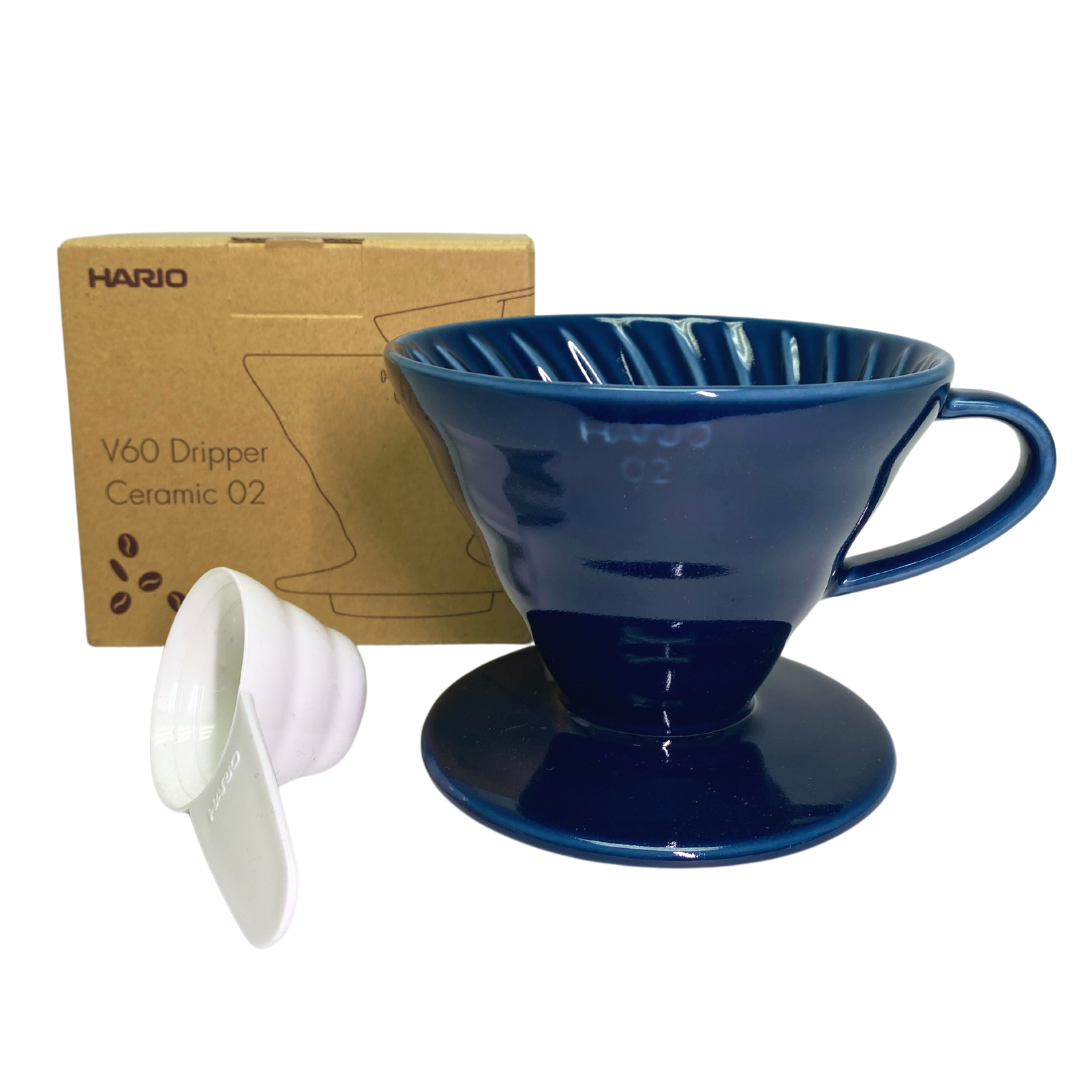 Hario V60 colour coffee dripper (indigo blue) for 1-4 cups