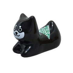 Porcelain Chopstick rest black dog