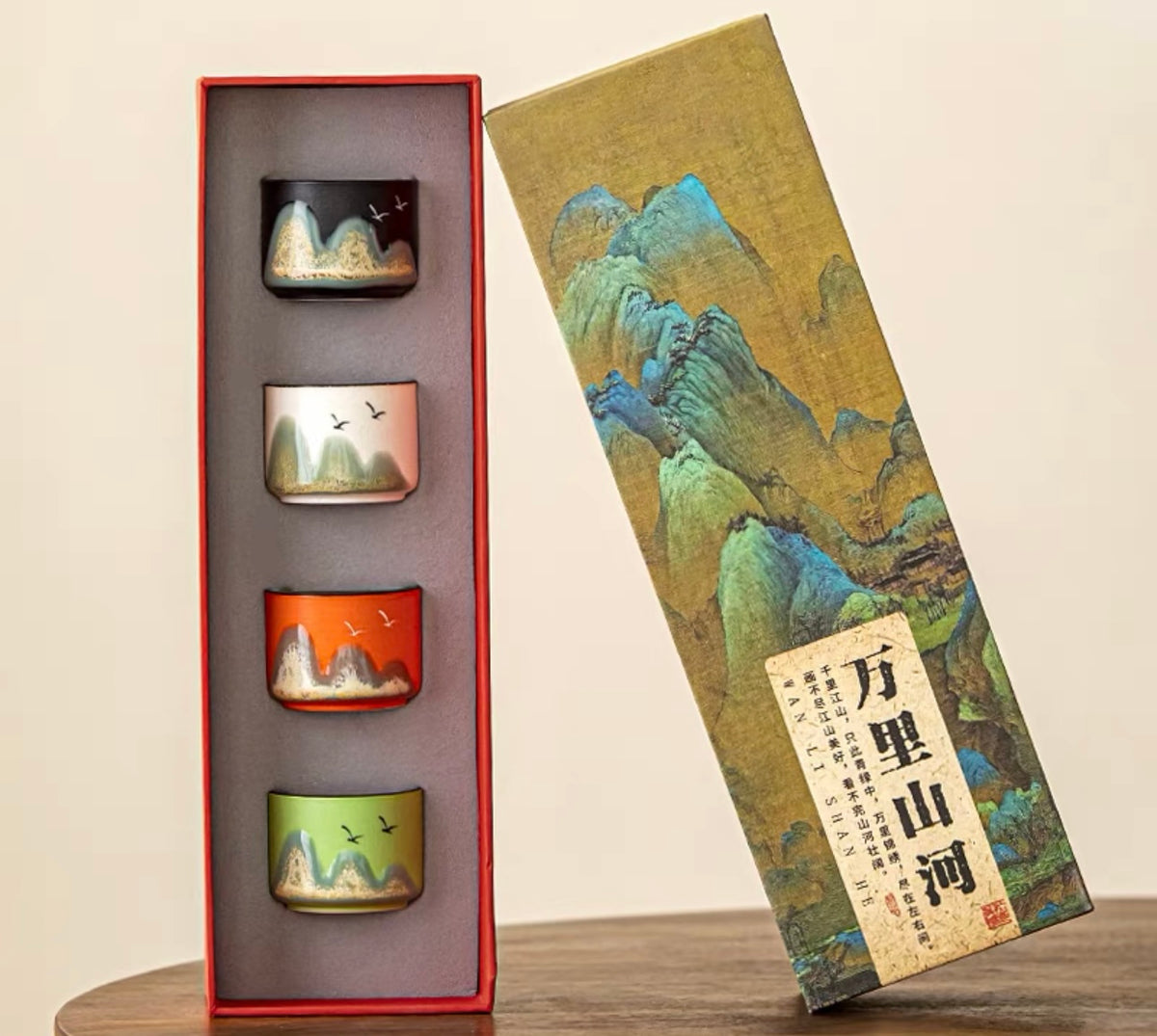 Wanli Mountains and Rivers Tea Set