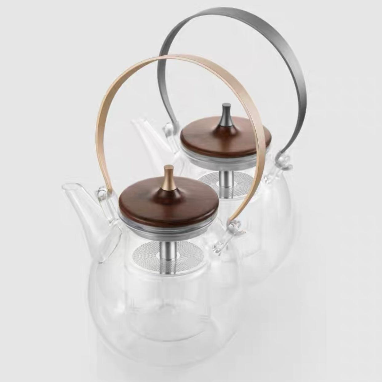 SAMADOYO glass teapot 1000ml (gun black) - J Mart