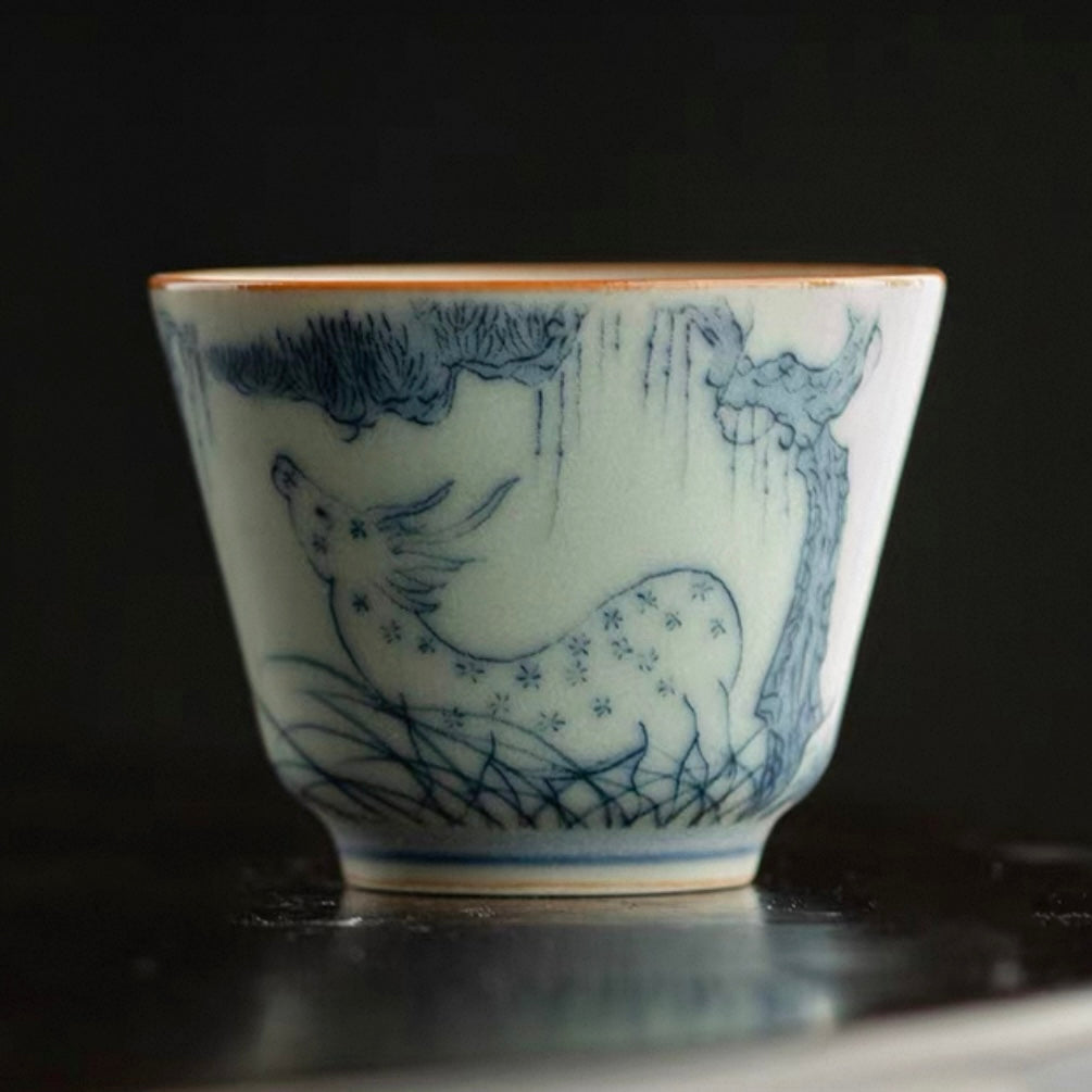 Light Celadon Ceramic Tea Cup Set