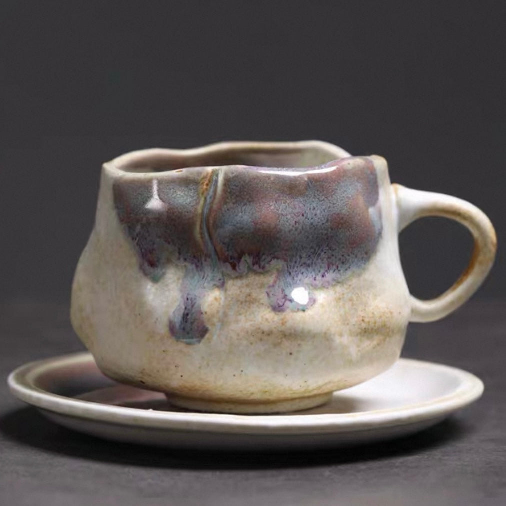 Hand-pinched ceramic coffee cup