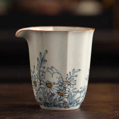 Blue and White Ceramic Pouring Pitcher – Hand-painted Fair Cup Series