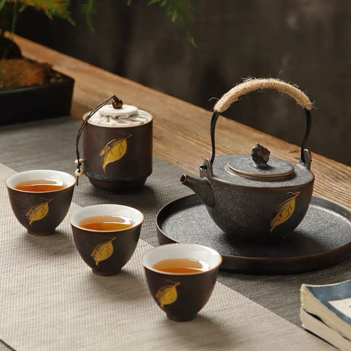 JDZ  3 cup 1 Pot with Crane