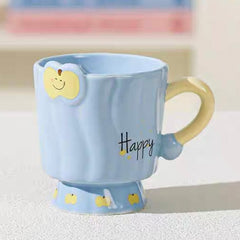 Cute Apple Ceramic Mug – 3D Apple Handle, Colorful Large Cup
