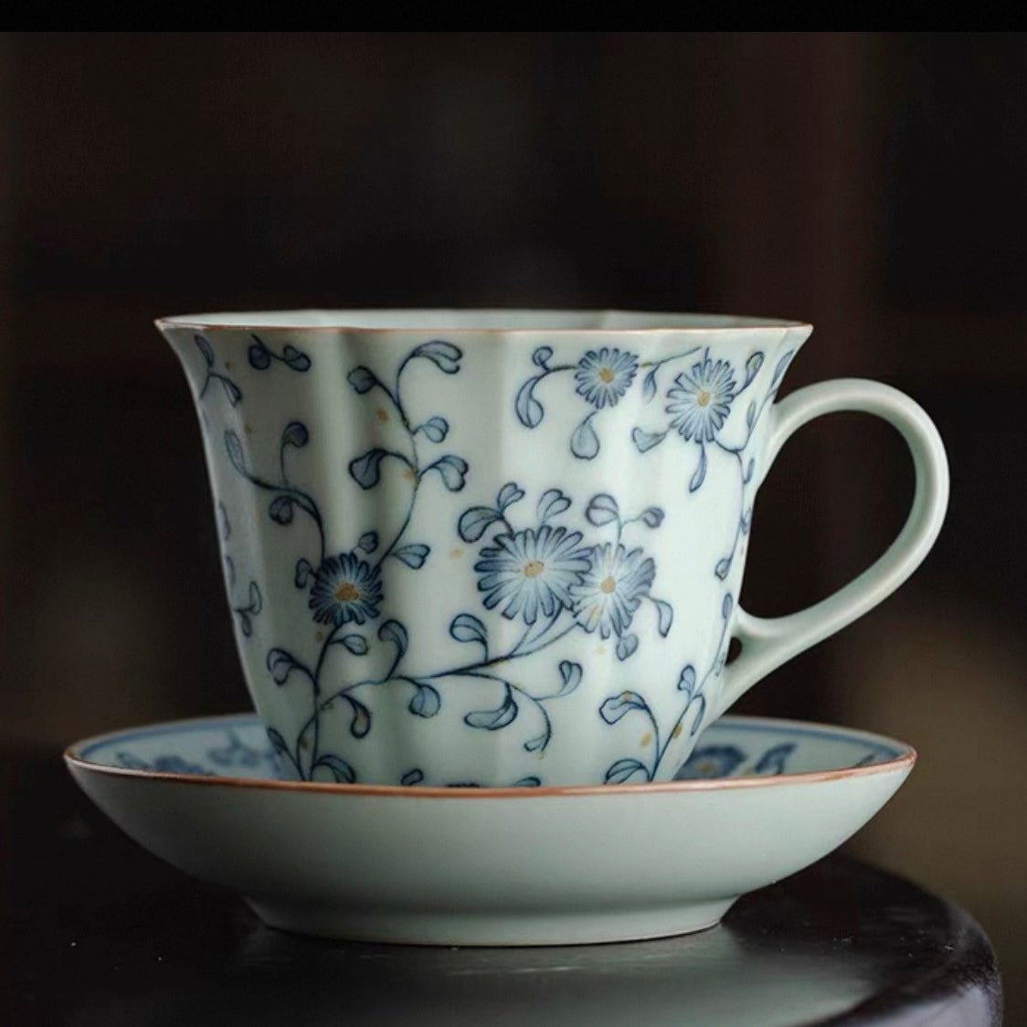 Vintage Chinese Porcelain Tea Cup & Saucer Set – Hand-Painted Floral Collection (6 Designs)