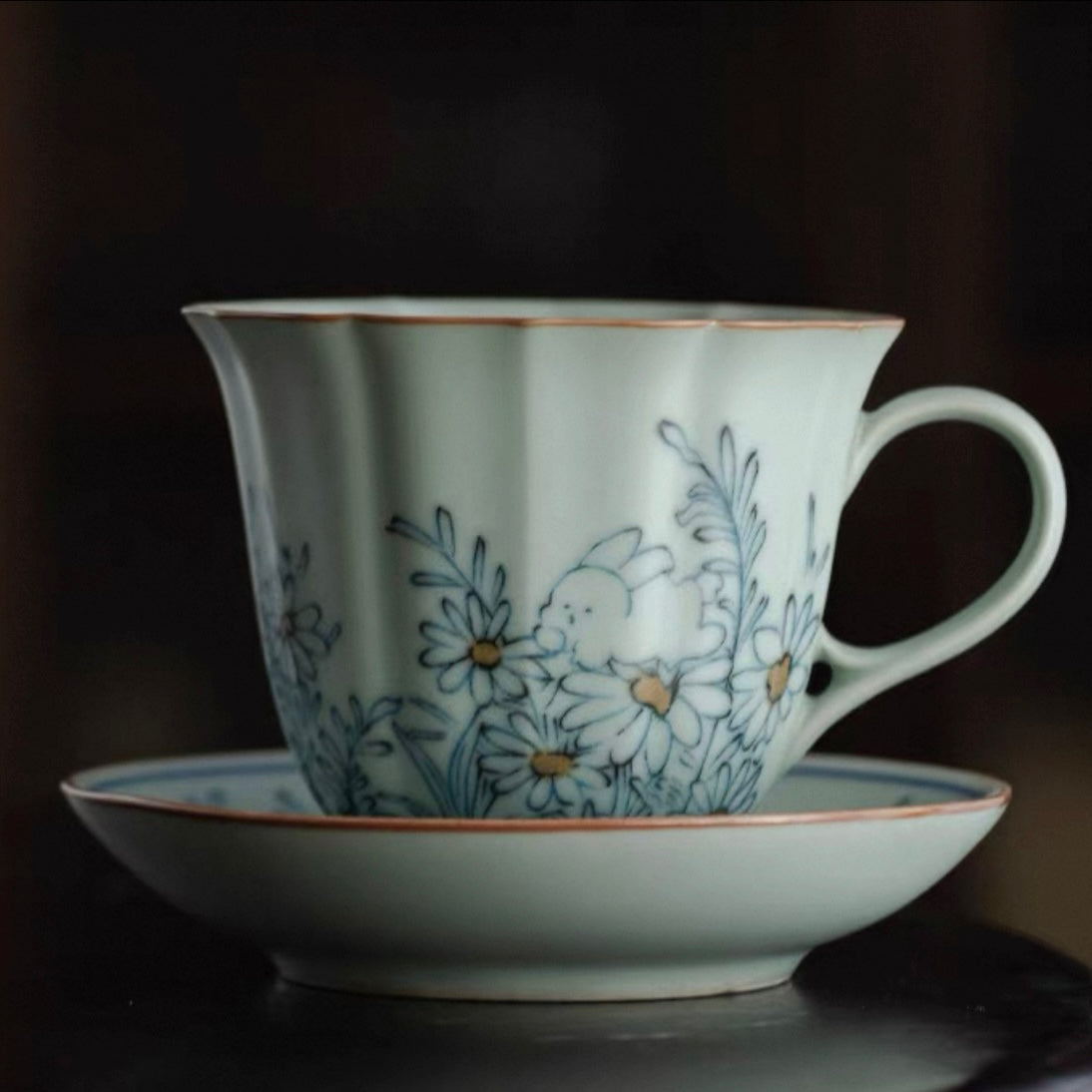 Vintage Chinese Porcelain Tea Cup & Saucer Set – Hand-Painted Floral Collection (6 Designs)