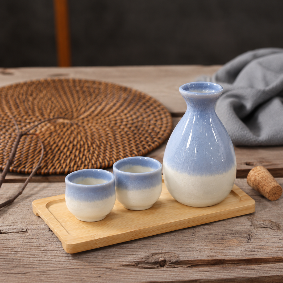 Bundle Set-Blue Sake Set