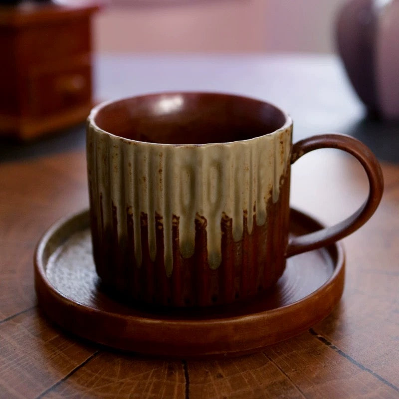 Ceramic Coffee & Saucer Set - Glaze Collection