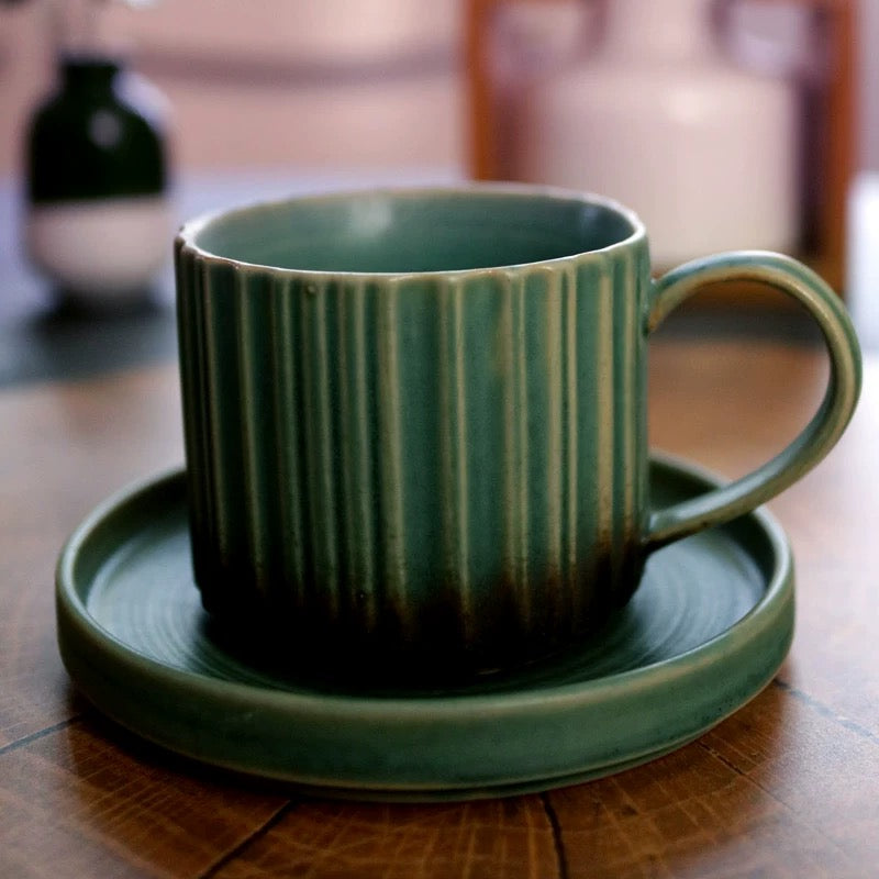 Ceramic Coffee & Saucer Set - Glaze Collection