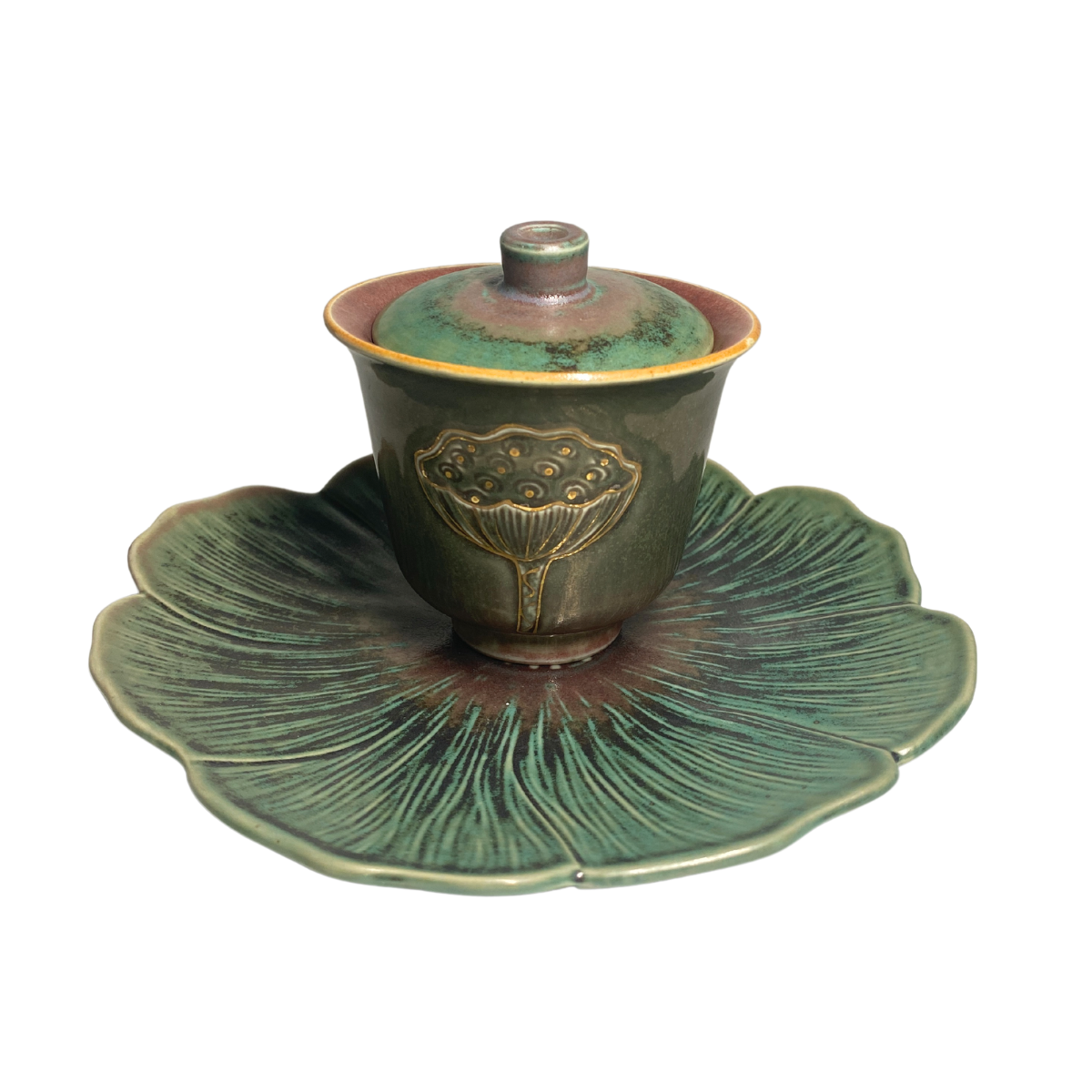 JDZ 1 Lotus Tea Cup with a plate