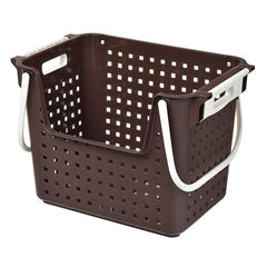 Stackable Wide Basket brown