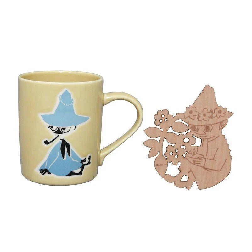 Moomin Mug with Wooden Coaster 300ml (Snufkin)