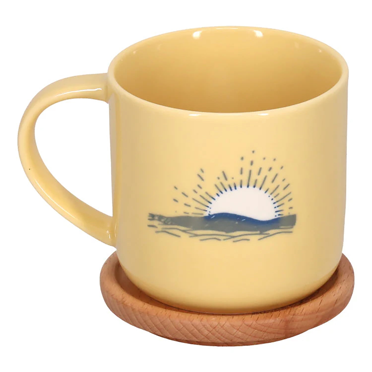 Moomin Mug with Wooden Coaster 350ml (Snufkin)