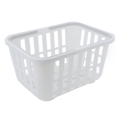 White Mesh Storage Bin Basket With Handles - J Mart