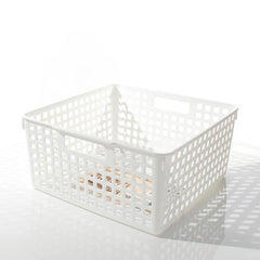 Mesh Storage Bin Basket (25x26x12cm) white - J Mart