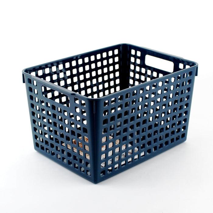 Mesh Storage Bin Basket (19x26x15cm) Navy - J Mart