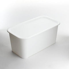 White Storage Box with Lid - J Mart