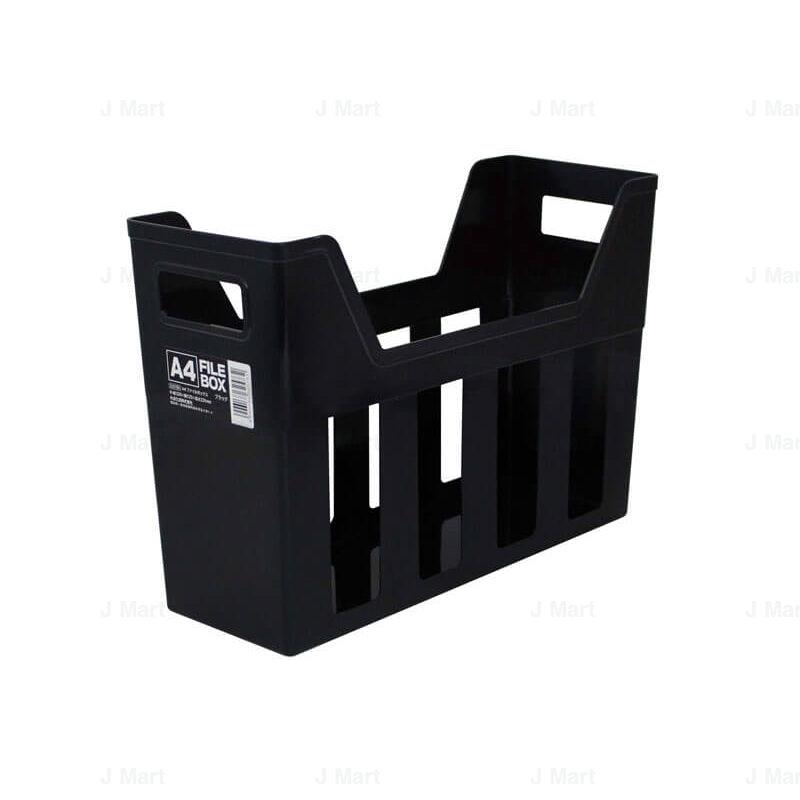 File case A4 file box Black document organization - J Mart